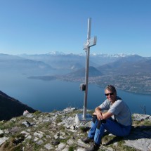 On top of the Pizoni di Laveno (1035 meters high)